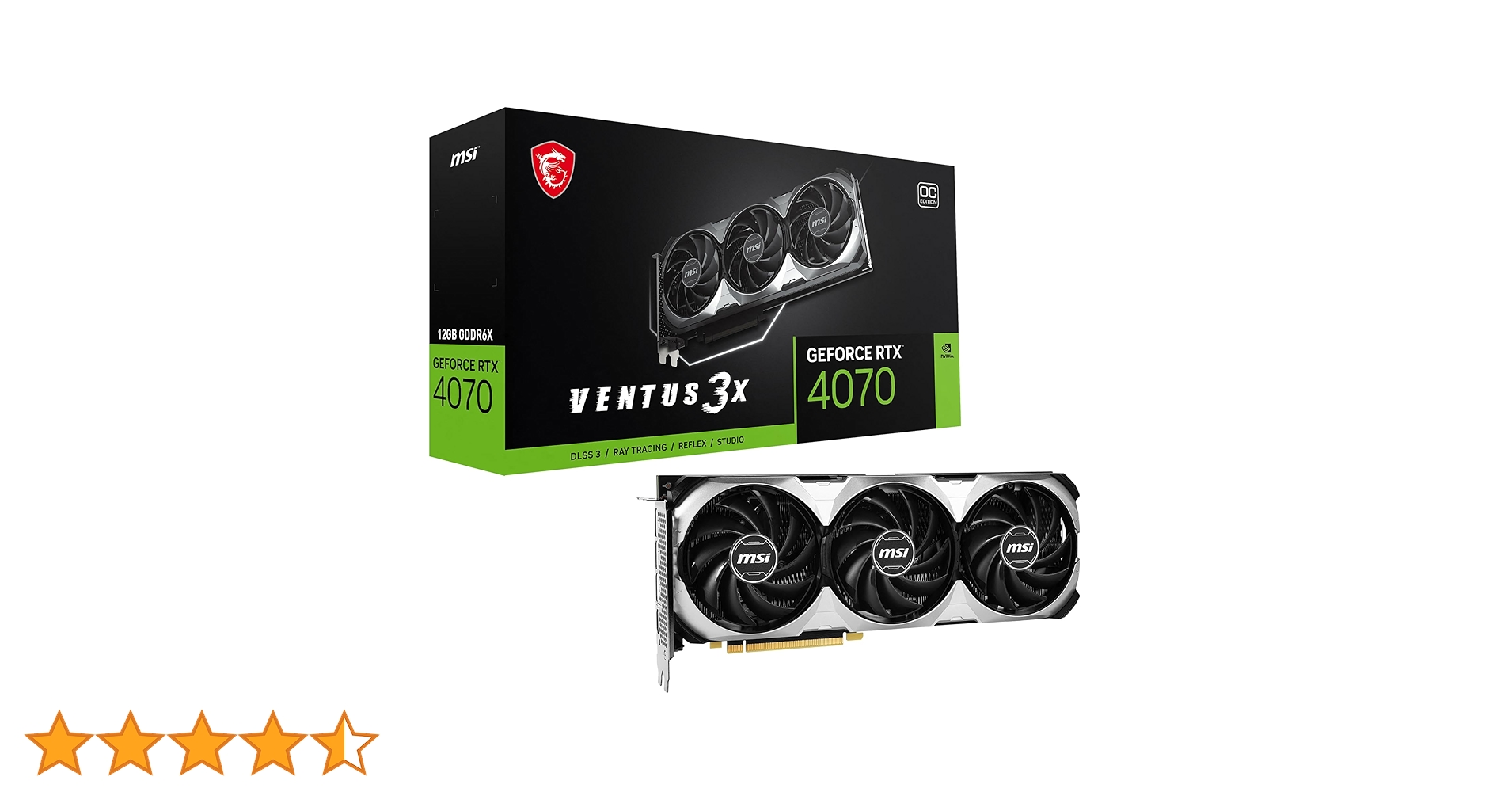 Amazon.in: Buy MSI Geforce RTX 4070 Ventus 3X 12G Oc Gddr6 192-Bit